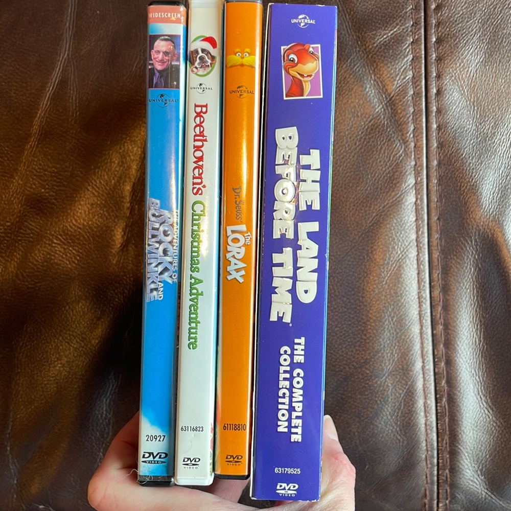 Set of 4 Universal kids movies!